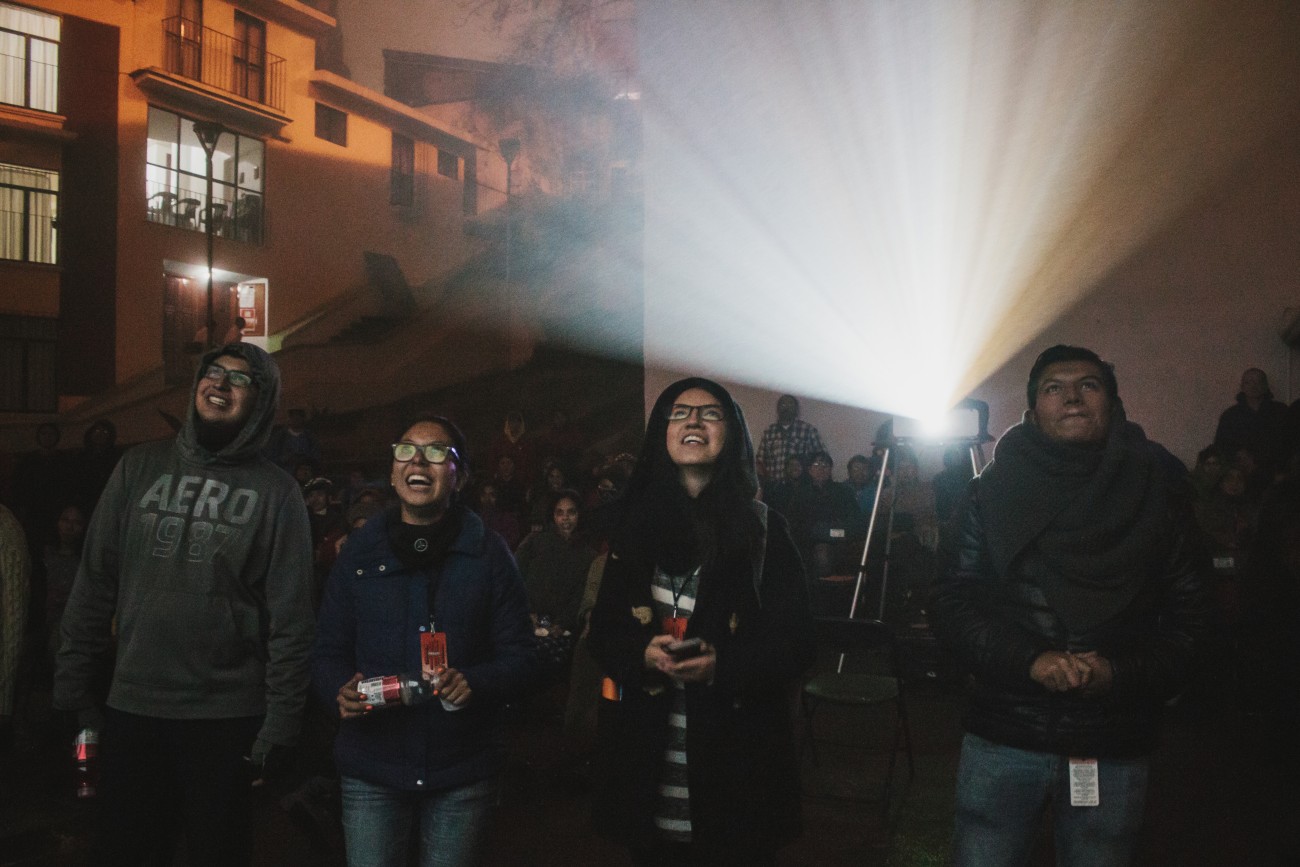 A crowd gathers at one of Ambulante’s many activities and screenings through the years. Photo courtesy of Delia Martinez.