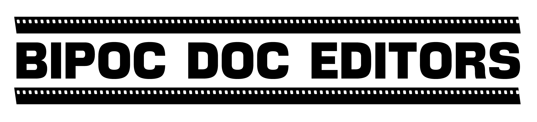 White background with bold black bloc letters. Text: BIPOC DOC EDITORS